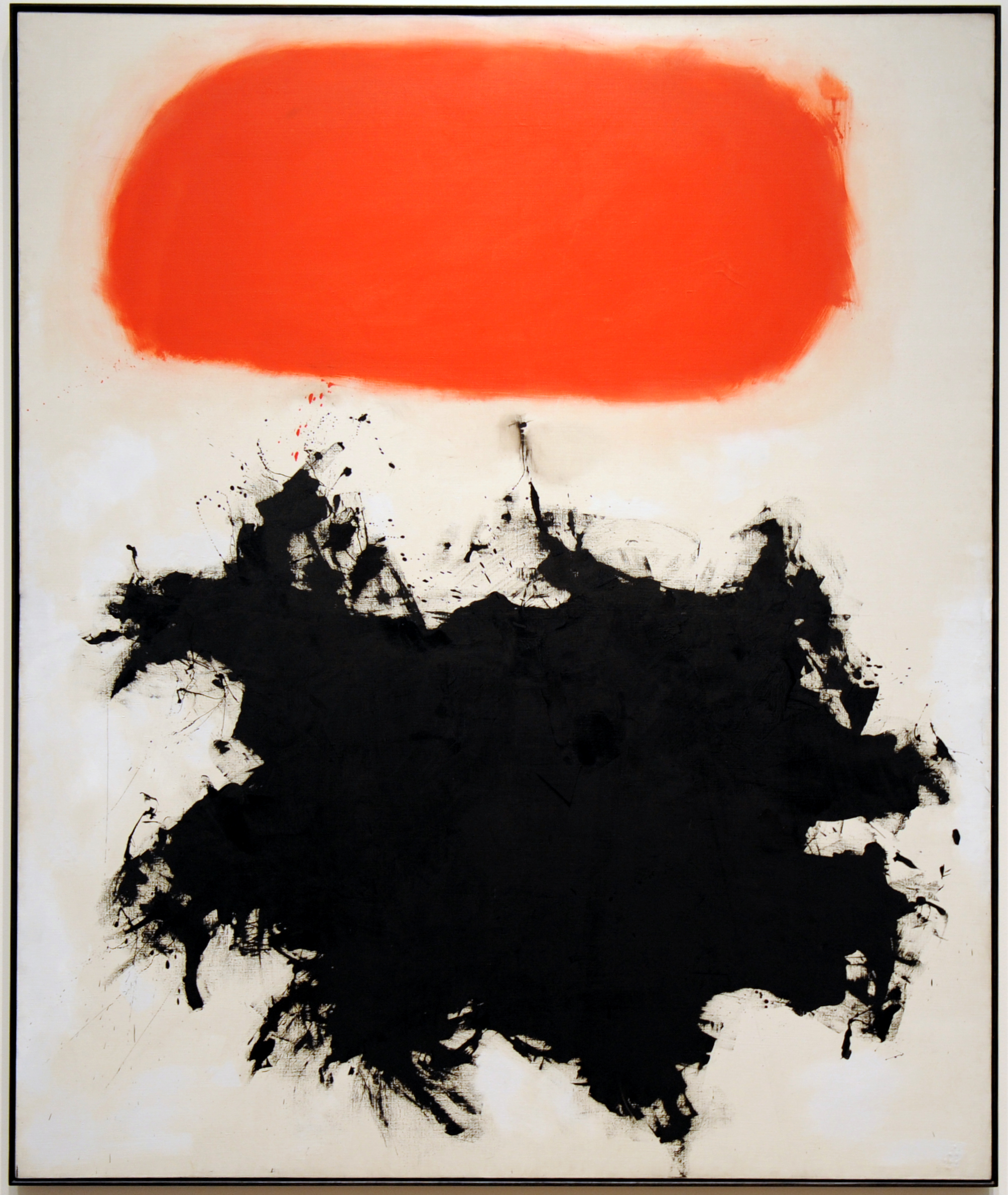 adolph gottlieb cadmium red above black 1959