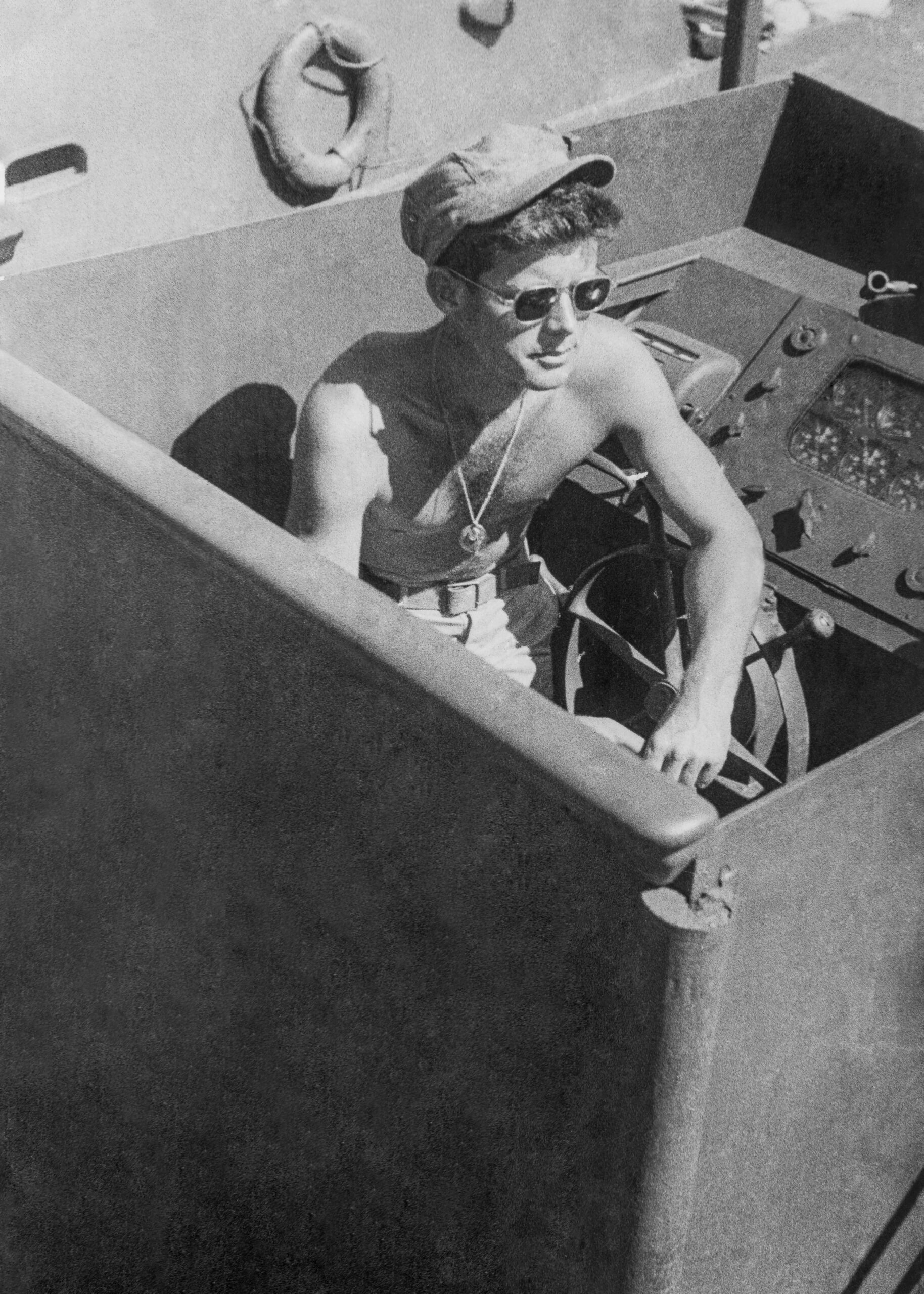 lt. john f. kennedy aboard the pt 109 jfkpof 132 012 p0113 (restored)